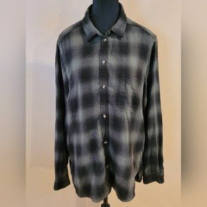 TAHARI Button-down Top Band Collar Waist Tie Rolled Sleeve Size XXL